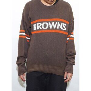 Cliff Engle Vintage Cleveland Browns Crewneck Sweater NFL Knit Pullover Medium
